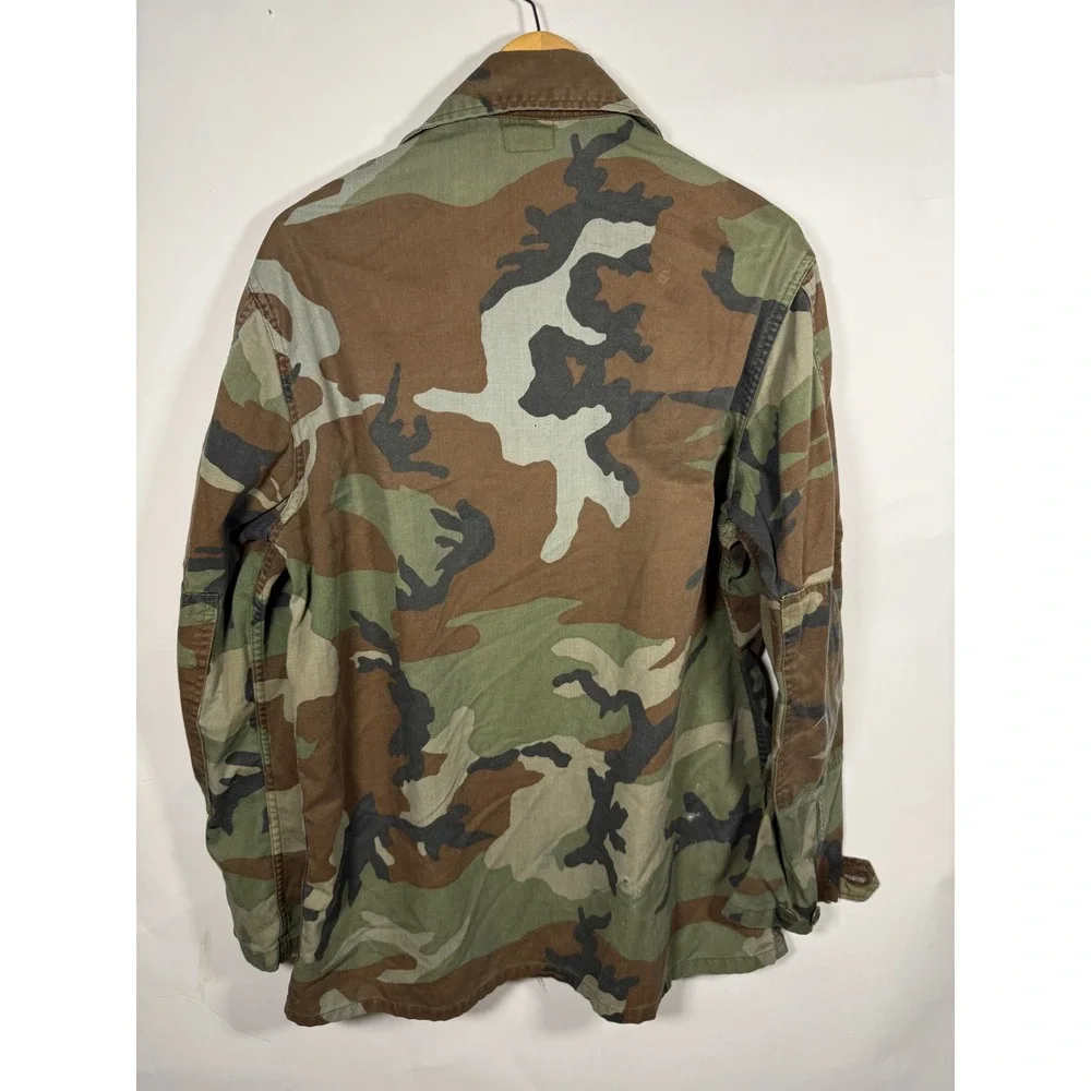 Vintage US Military Woodland Camo BDU Field Jacket Mens Medium Regular Utility